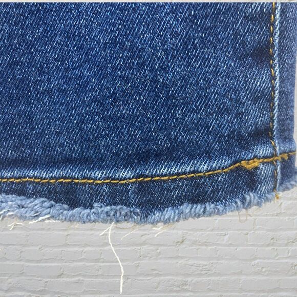 La Joie Jeans Size 10 Flare Raw Hem High Rise Medium Wash Denim - Picture 10 of 14